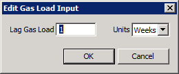Edit Gas Load Input